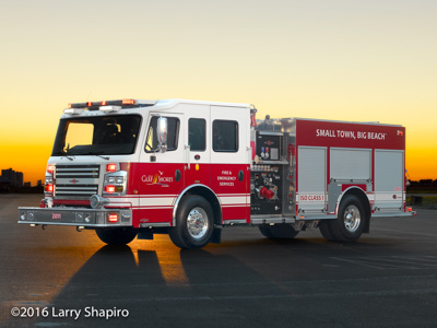 Gulf Shores AL Fire Department apparatus fire trucks 2015 Rosenbauer America Commander fire engine Larry Shapiro photographer shapirophotography.net